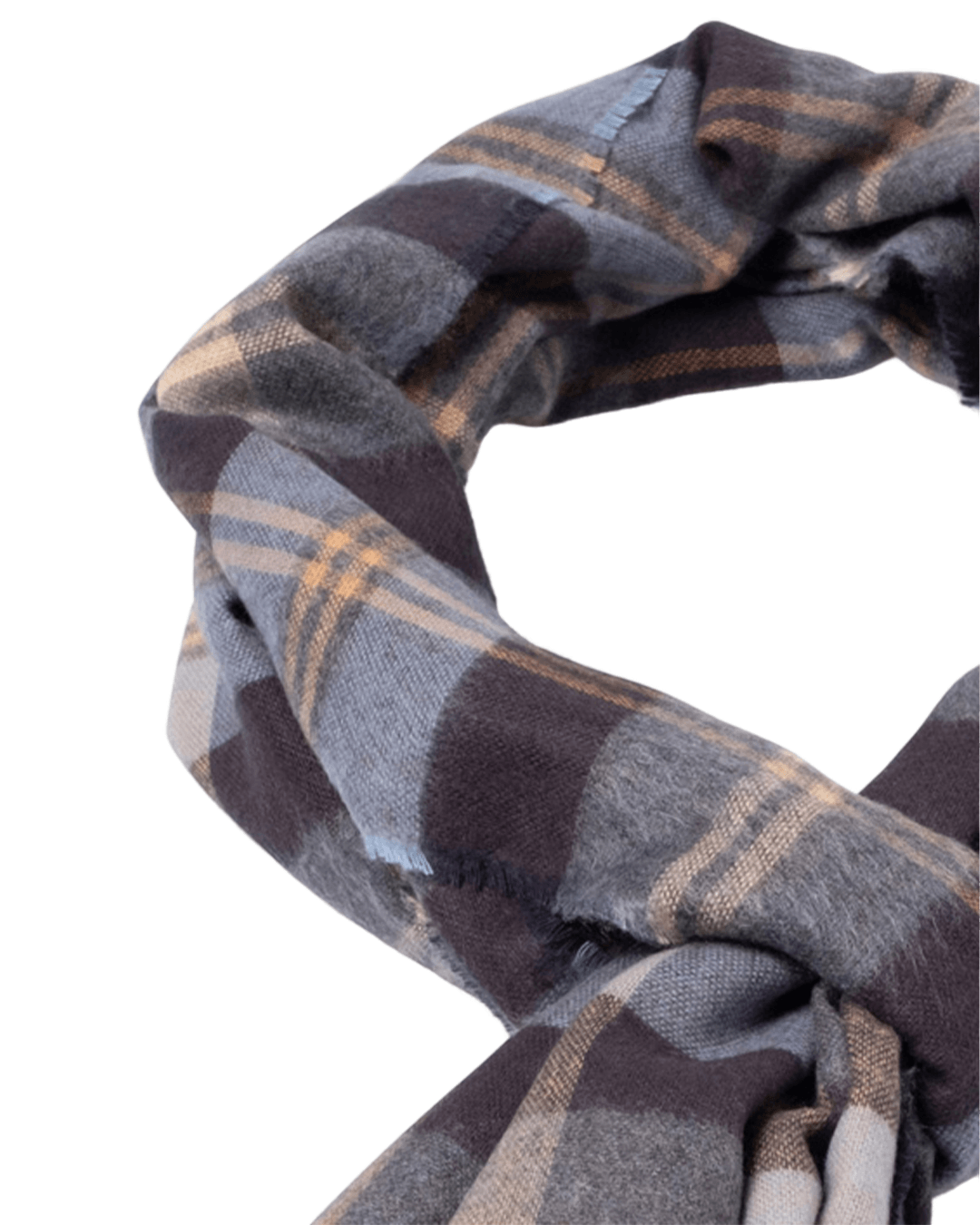 Fynch-Hatton Scarves ONE Fynch-Hatton Blue Fynch-Hatton Soft Check Scarf Ink Blue F661