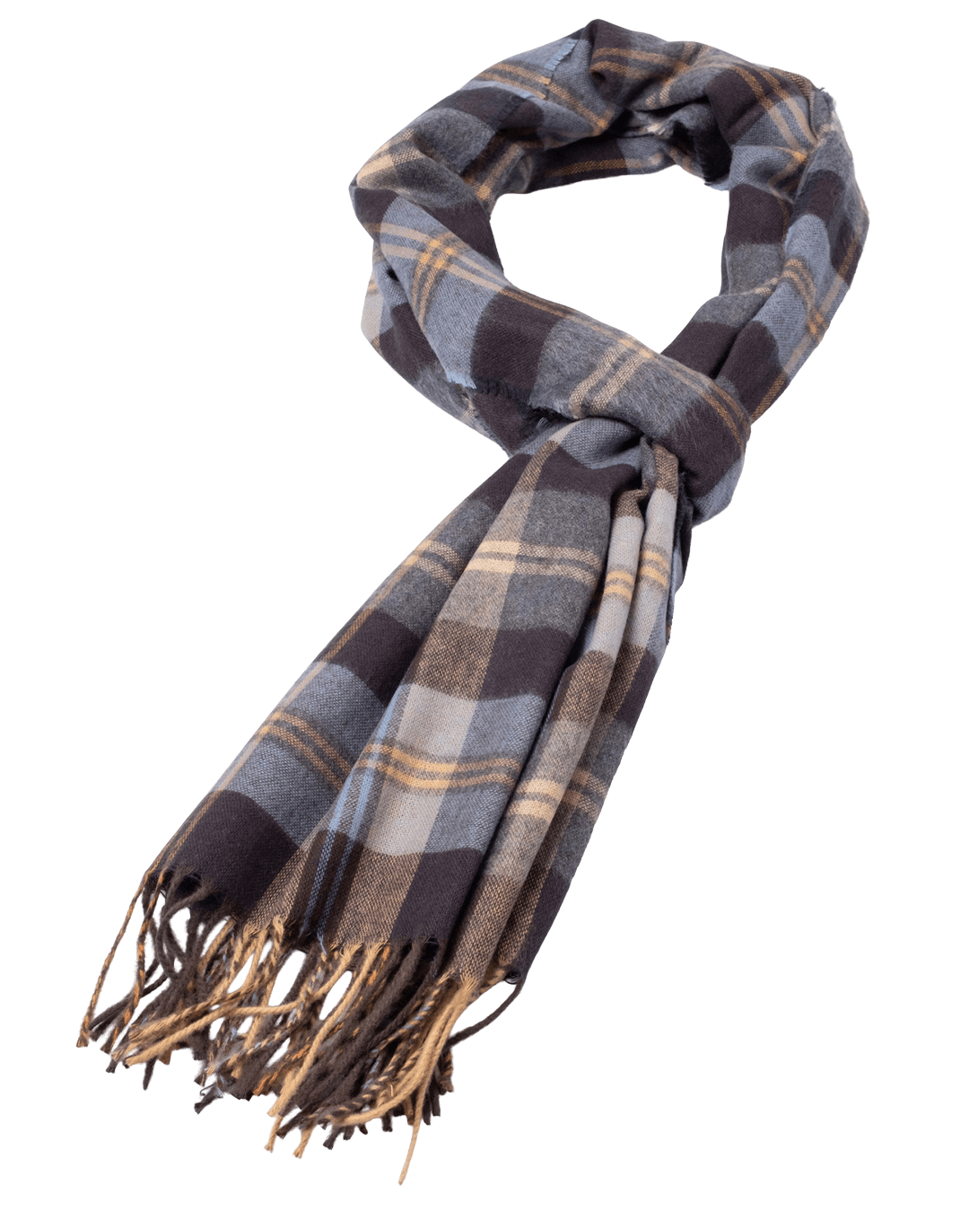 Fynch-Hatton Scarves ONE Fynch-Hatton Blue Fynch-Hatton Soft Check Scarf Ink Blue F661