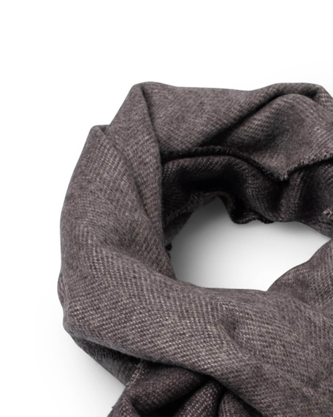 Fynch-Hatton Scarves ONE Fynch-Hatton Charcoal Grey Herringbone Wool Scarf