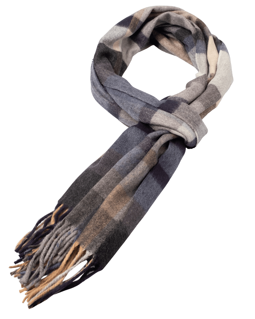 Fynch-Hatton Scarves ONE Fynch-Hatton Navy Fynch-Hatton Soft Check Scarf Navy F685