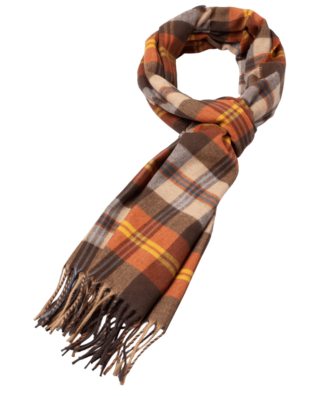 Fynch-Hatton Scarves ONE Fynch-Hatton Terracotta Soft Check Scarf