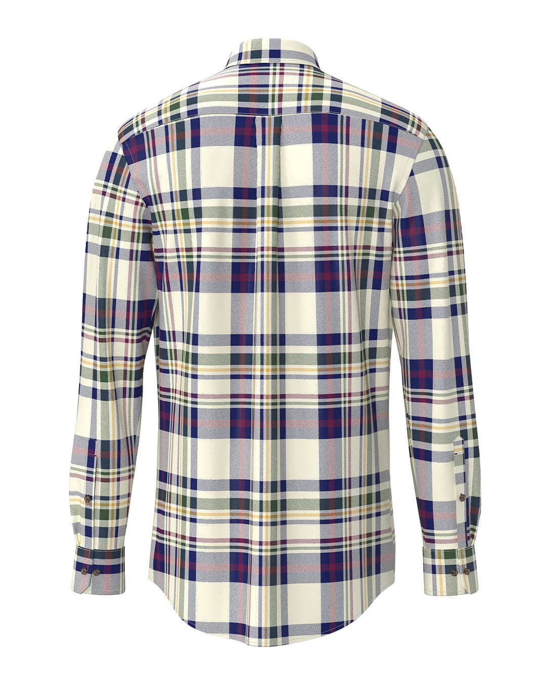 Fynch-Hatton Shirts COLORFUL CHECK BD LS BURGUNDY F368