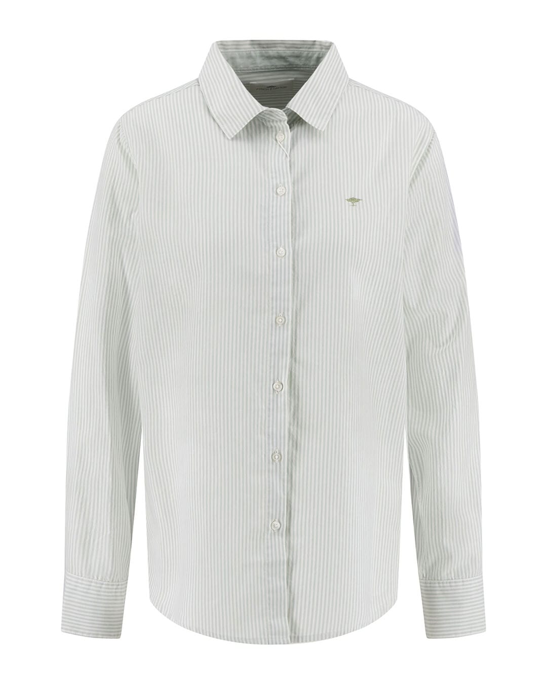 Fynch-Hatton Shirts Fynch-Hatton Blouse Cl Oxford Stripe Sage Green