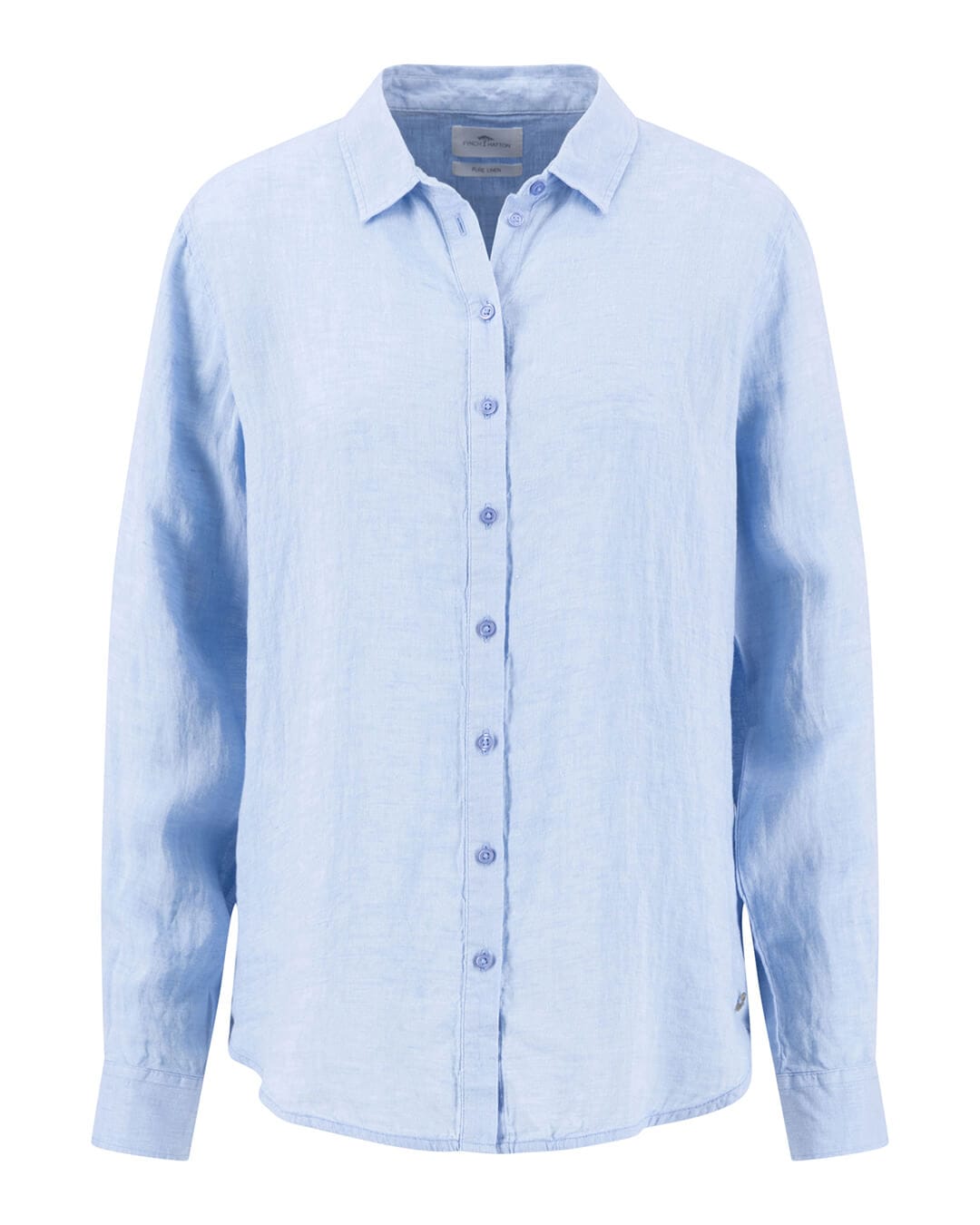 Fynch-Hatton Shirts Fynch-Hatton Blouse Linen Chambray Cornflower Blue
