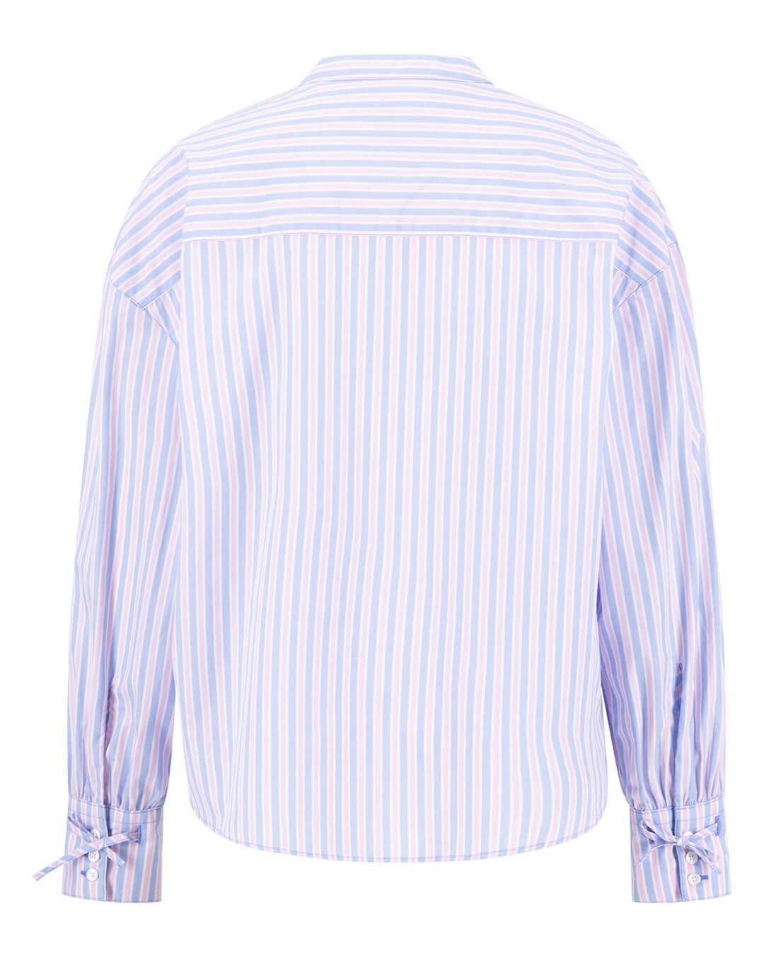 Fynch-Hatton Shirts Fynch-Hatton Blouse Sleeve Detail Stripe Cornflower Blue