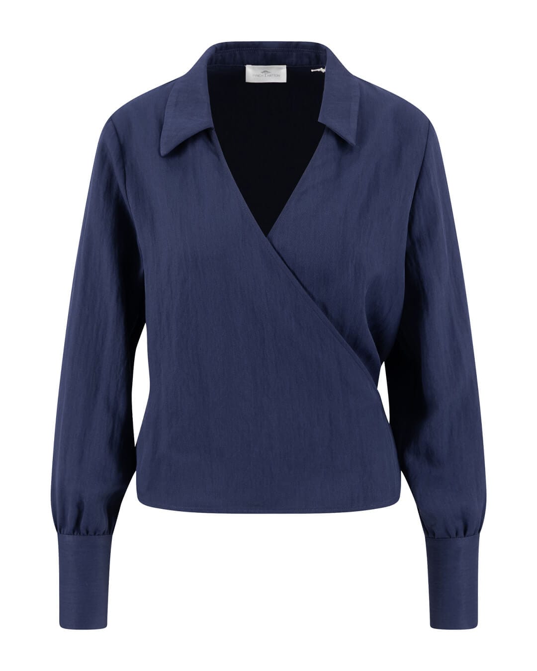 Fynch-Hatton Shirts Fynch-Hatton Blouse Wrap Softtwill Galaxy Blue