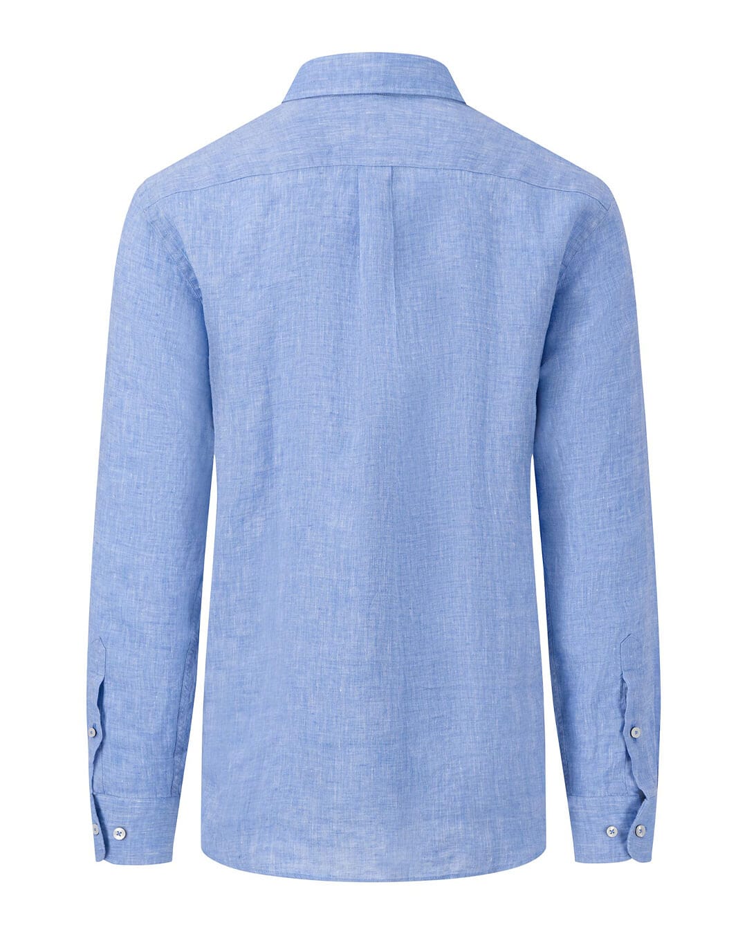 Fynch-Hatton Shirts Fynch-Hatton Blue Pure Linen Long Sleeved Shirt