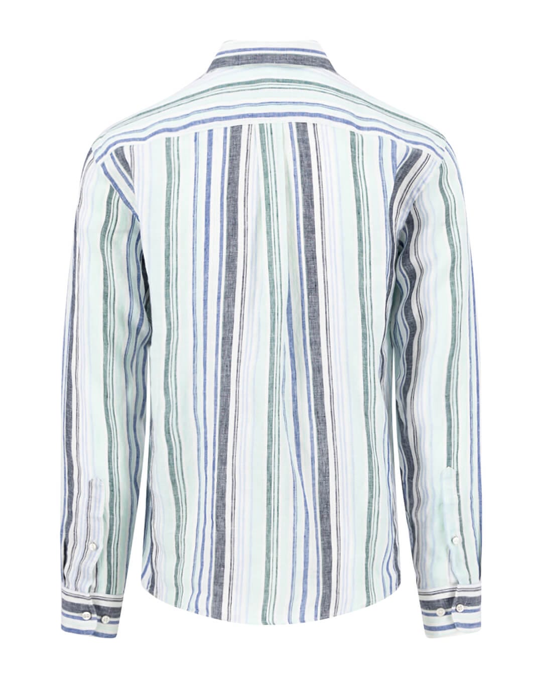 Fynch-Hatton Shirts Fynch-Hatton Colorful Linen Stripes Bd Ls Mint
