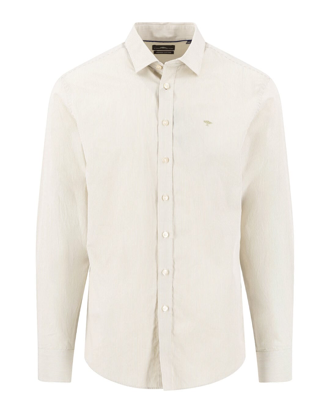 Fynch-Hatton Shirts Fynch-Hatton Essential Stripe Kent Ls Pistachio