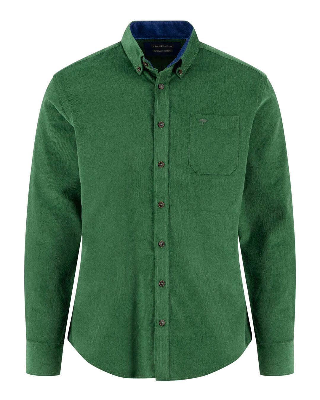 Fynch-Hatton Shirts Fynch-Hatton Green Corduroy Bd Ls Shirt
