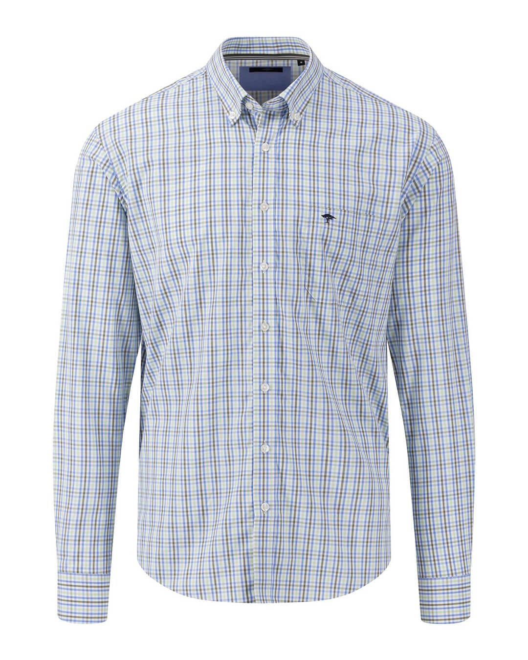 Fynch-Hatton Shirts Fynch-Hatton Green Superfine Combi Checked Shirt