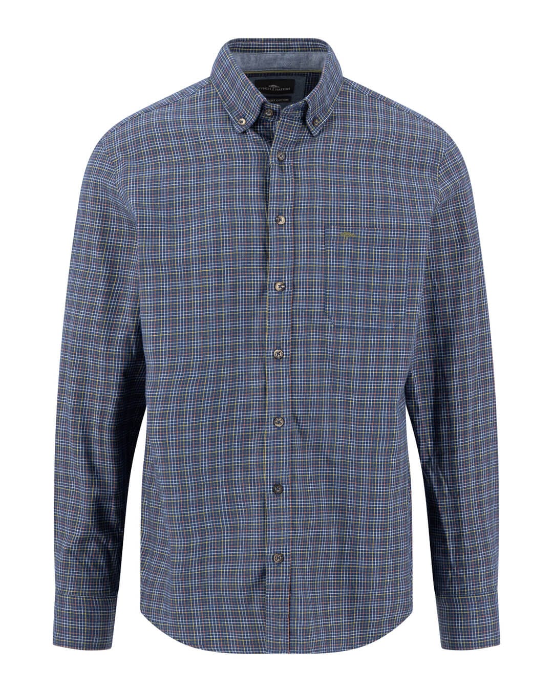 Fynch-Hatton Shirts Fynch-Hatton Mustard Fynch-Hatton Classic Check Bd Ls Curry F116