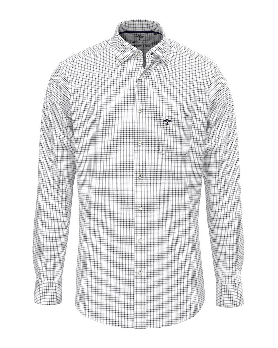 Fynch-Hatton Shirts Fynch-Hatton Navy All Season Oxford Button-Down Long Sleeve Shirt