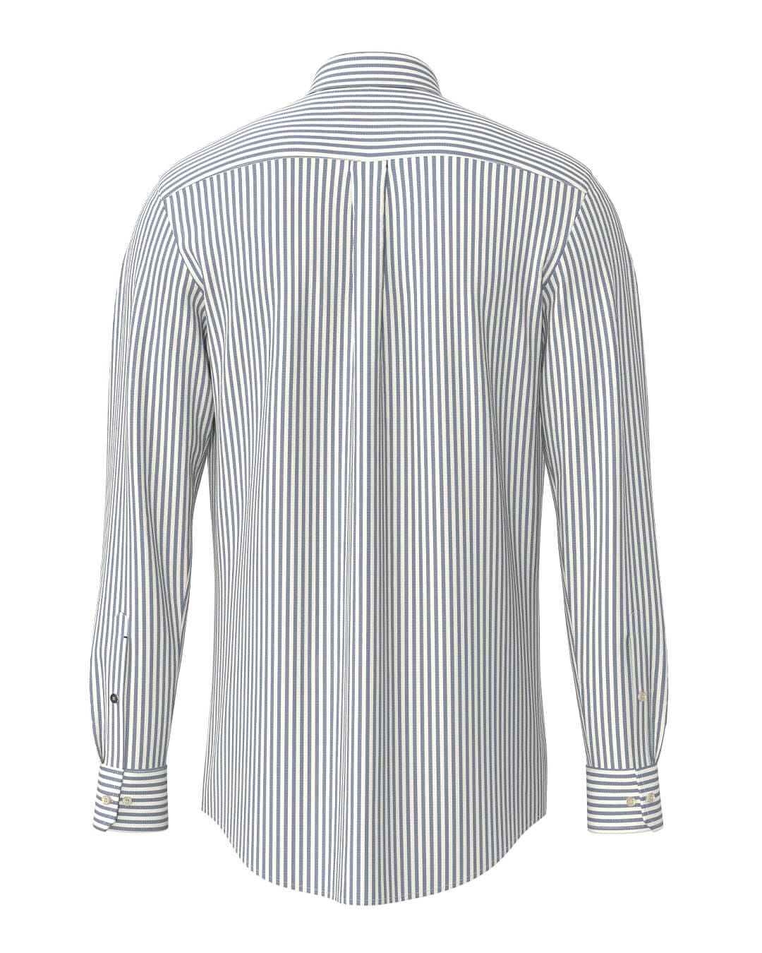 Fynch-Hatton Shirts Fynch-Hatton Navy All Season Poplin Stripe Button-Down Long Sleeve Shirt