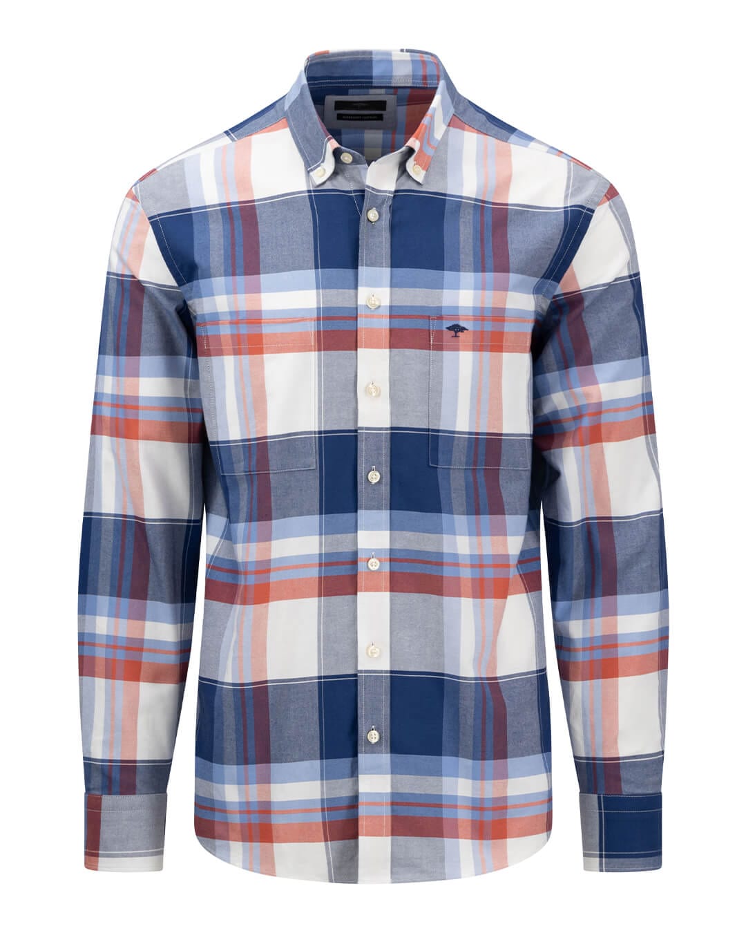 Fynch-Hatton Shirts Fynch-Hatton Navy Checked Oxford Shirt