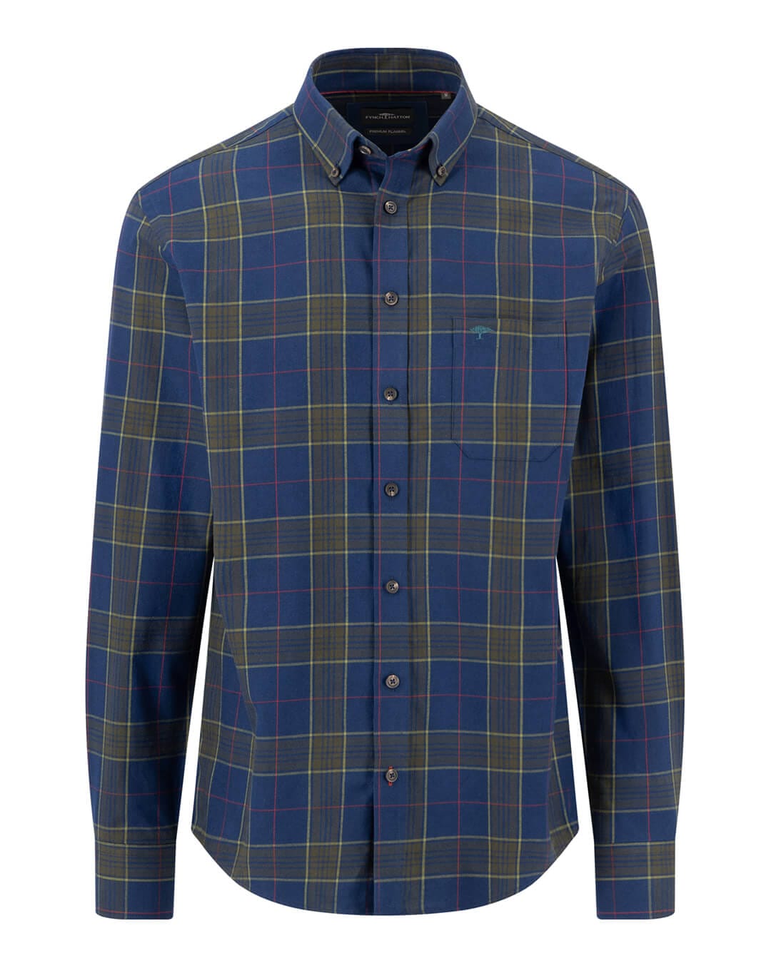 Fynch-Hatton Shirts Fynch-Hatton Navy Fynch-Hatton Dark Check Bd Ls Navy F685