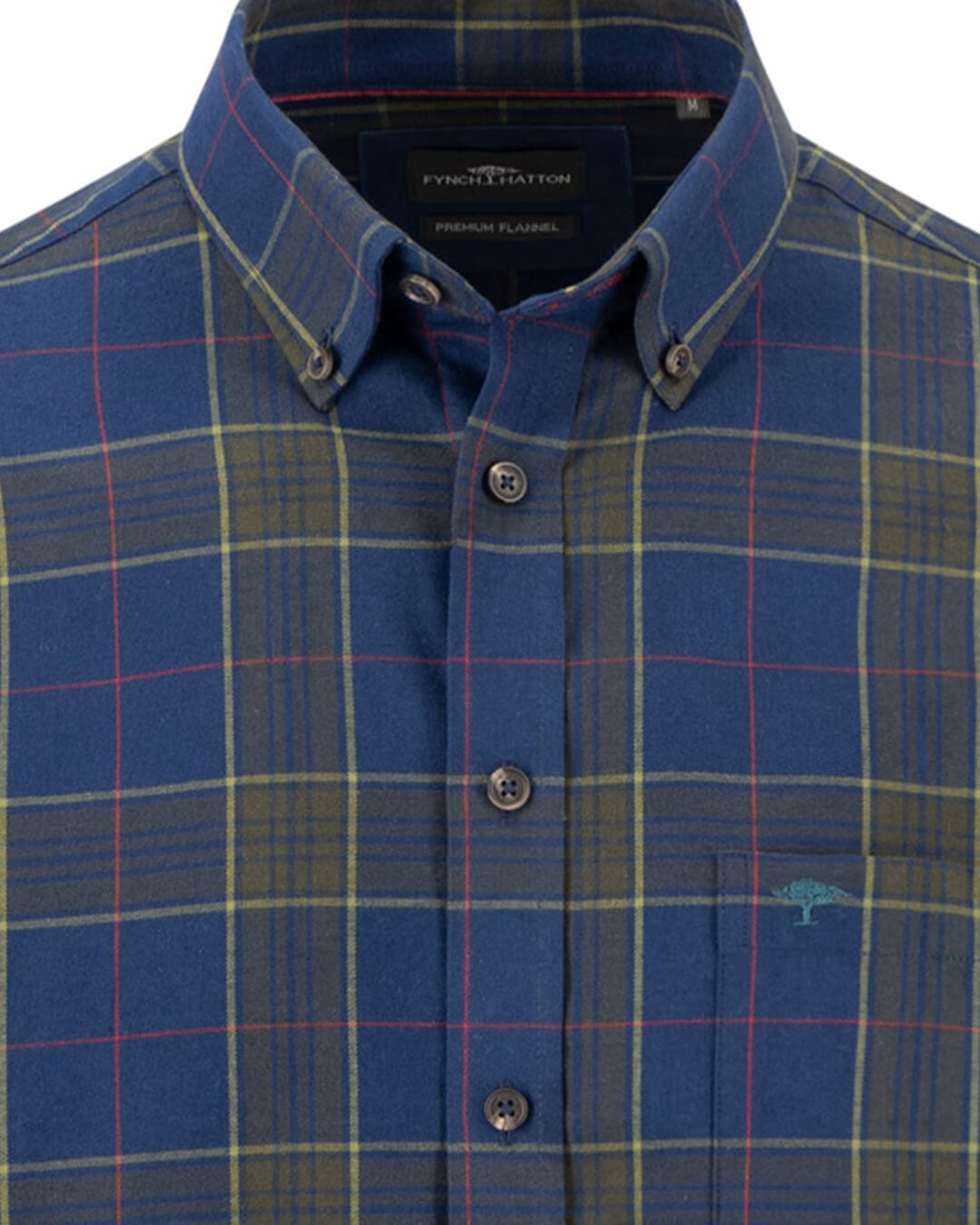 Fynch-Hatton Shirts Fynch-Hatton Navy Fynch-Hatton Dark Check Bd Ls Navy F685