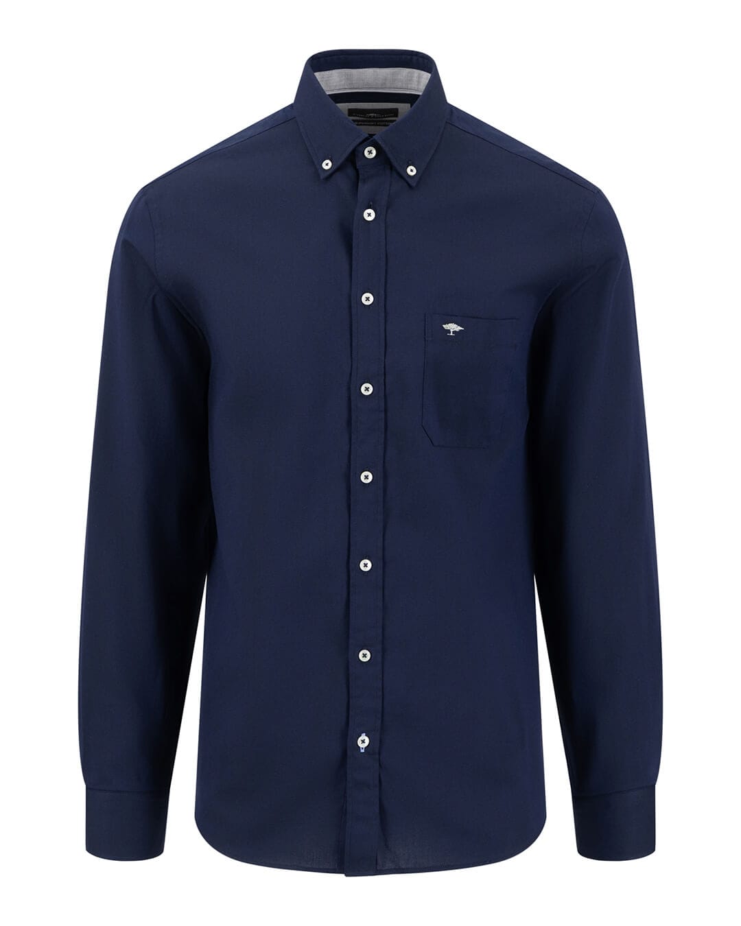 Fynch-Hatton Shirts Fynch-Hatton Navy Fynch-Hatton Essential Dobby Bd Ls Navy F685