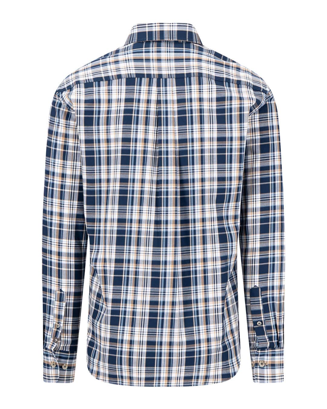 Fynch-Hatton Shirts Fynch-Hatton Navy Fynch-Hatton Twill Check Bd Ls Navy F685
