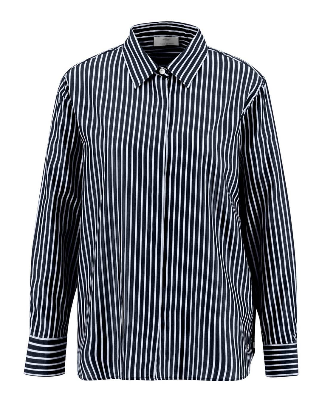 Fynch-Hatton Shirts Fynch-Hatton Navy Striped Shirt