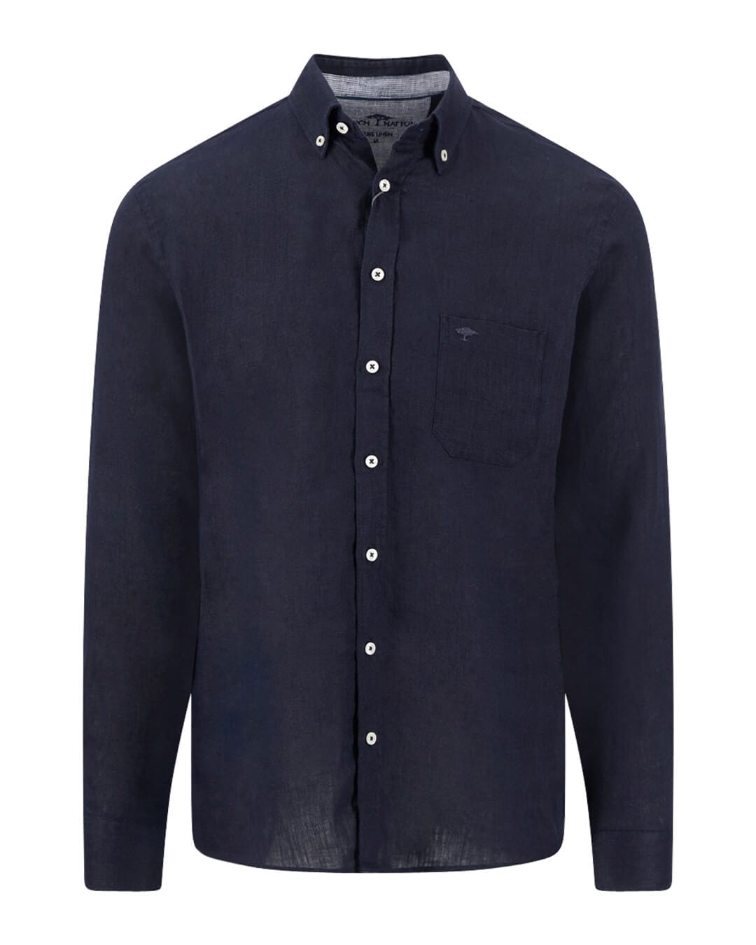 Fynch-Hatton Shirts Fynch-Hatton Premium Linen Bd Ls Navy