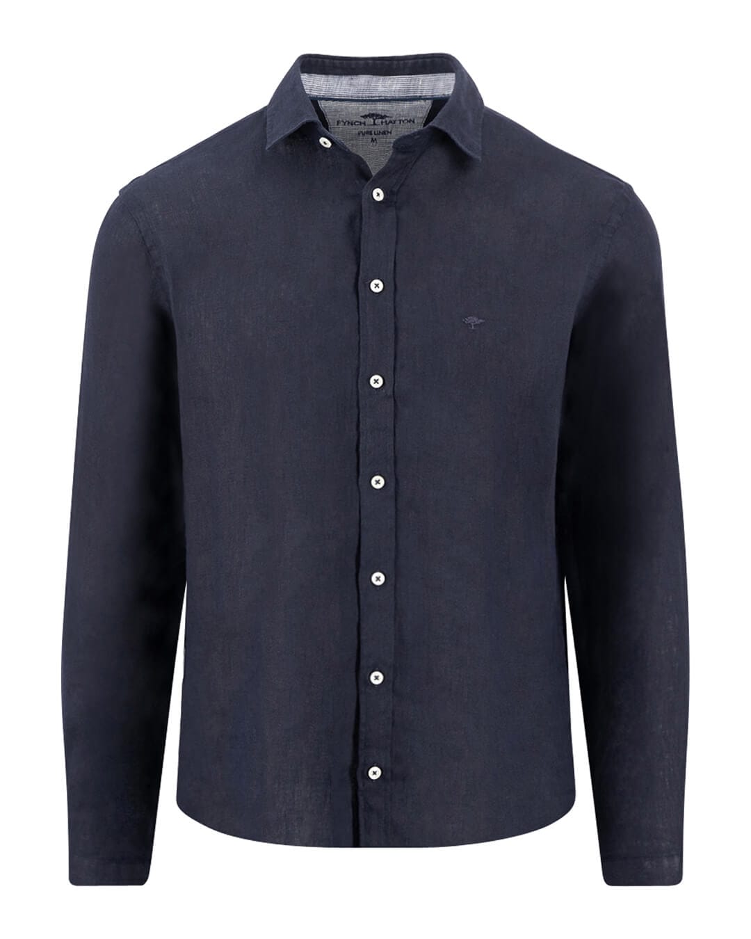Fynch-Hatton Shirts Fynch-Hatton Premium Linen Kent Ls Navy