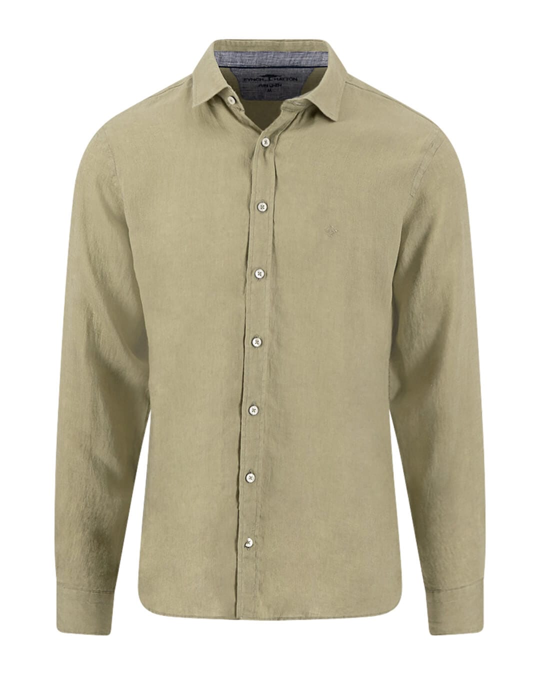 Fynch-Hatton Shirts Fynch-Hatton Premium Linen Kent Ls Pistachio