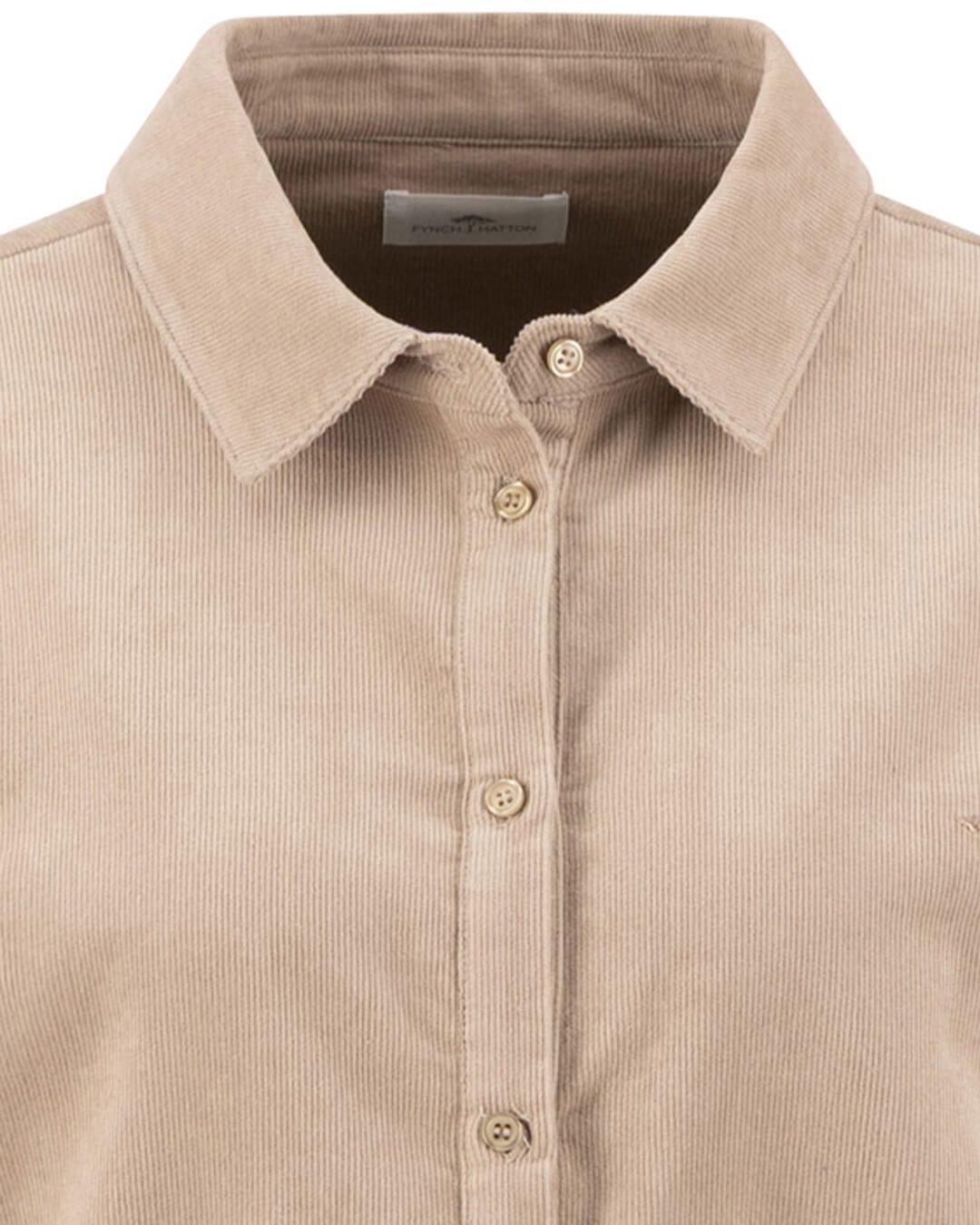Fynch-Hatton Shirts Fynch-Hatton Taupe Fine Corduroy Blouse
