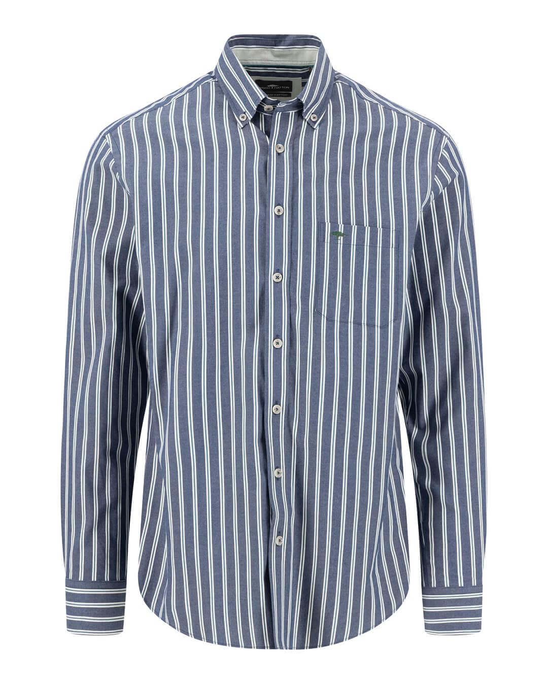Fynch-Hatton Shirts Fynch-Hatton Teal Fynch-Hatton Twill Check Bd Ls Teal F673