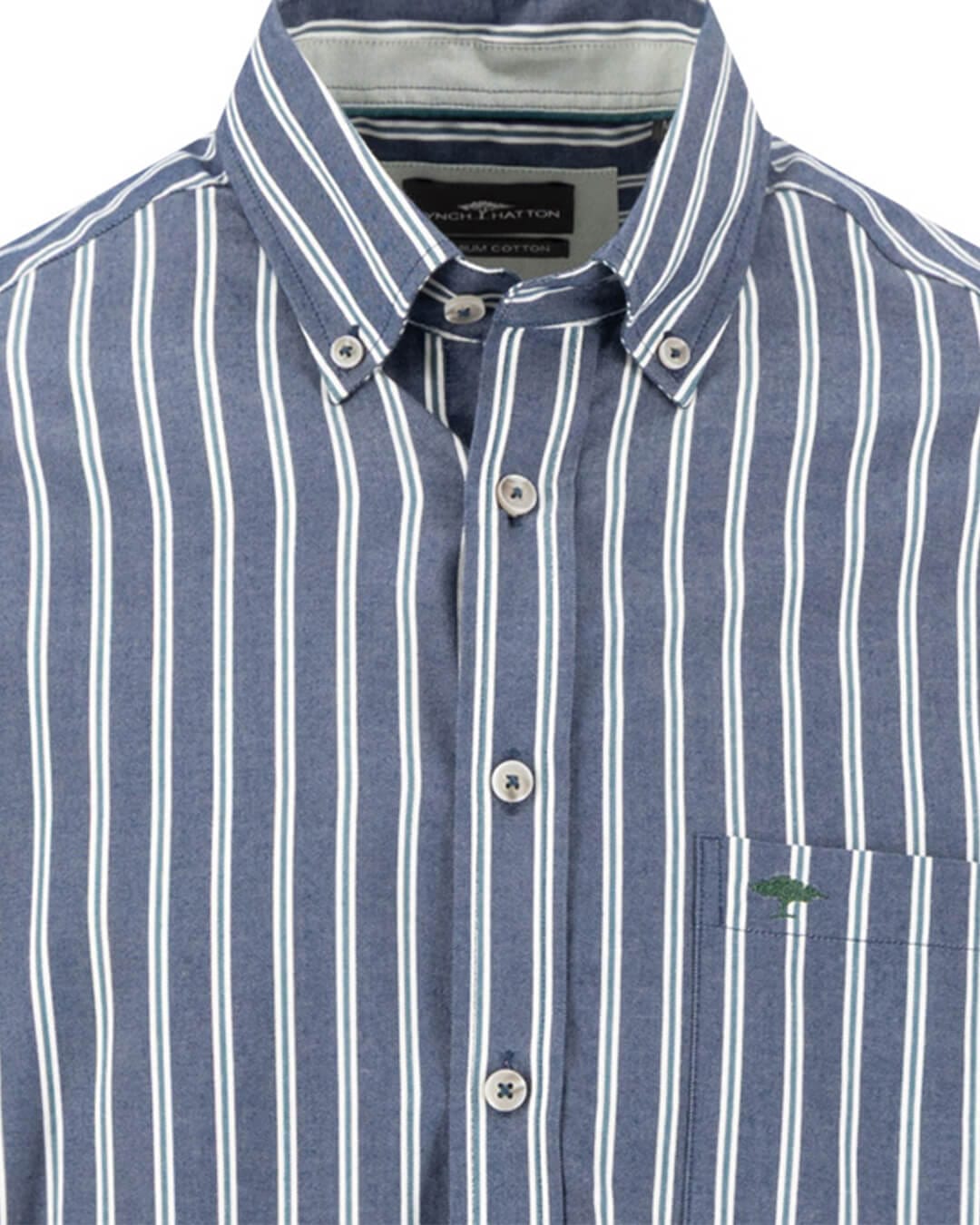 Fynch-Hatton Shirts Fynch-Hatton Teal Fynch-Hatton Twill Check Bd Ls Teal F673