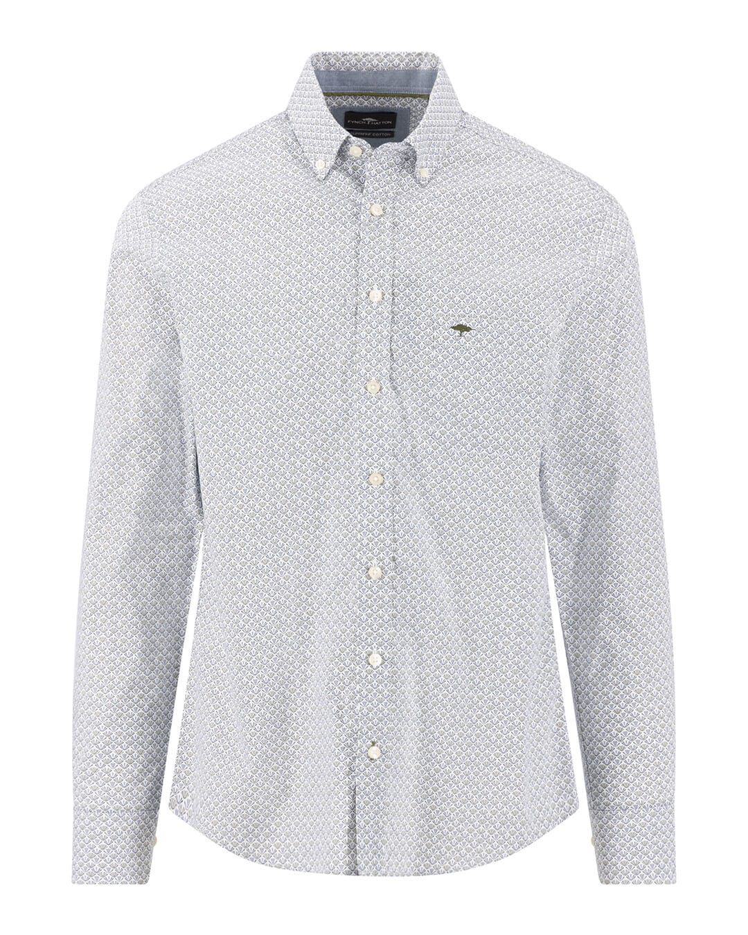 Fynch-Hatton Shirts Fynch-Hatton Terracotta Corduroy Check Button-Down Long Sleeve Shirt