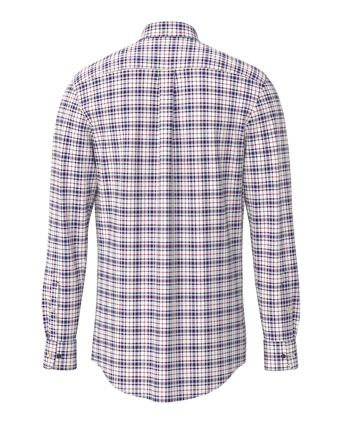 Fynch-Hatton Shirts Fynch-Hatton Washed Oxford Check Bd Ls Aubergine