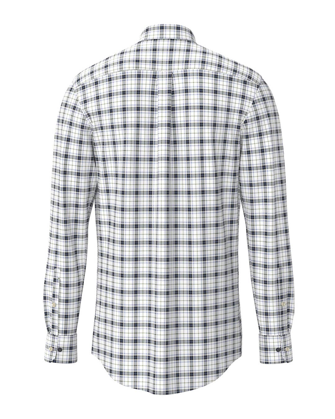 Fynch-Hatton Shirts Fynch-Hatton Washed Oxford Check Bd Ls Dark Khaki