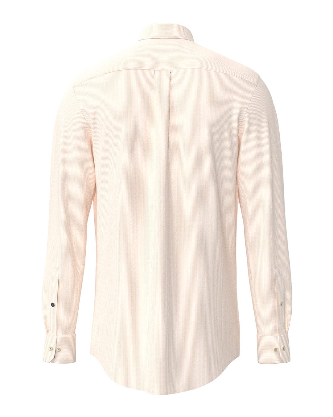 Fynch-Hatton Shirts Fynch-Hatton Washed Oxford Fine Stripe Bd Ls Tangerine
