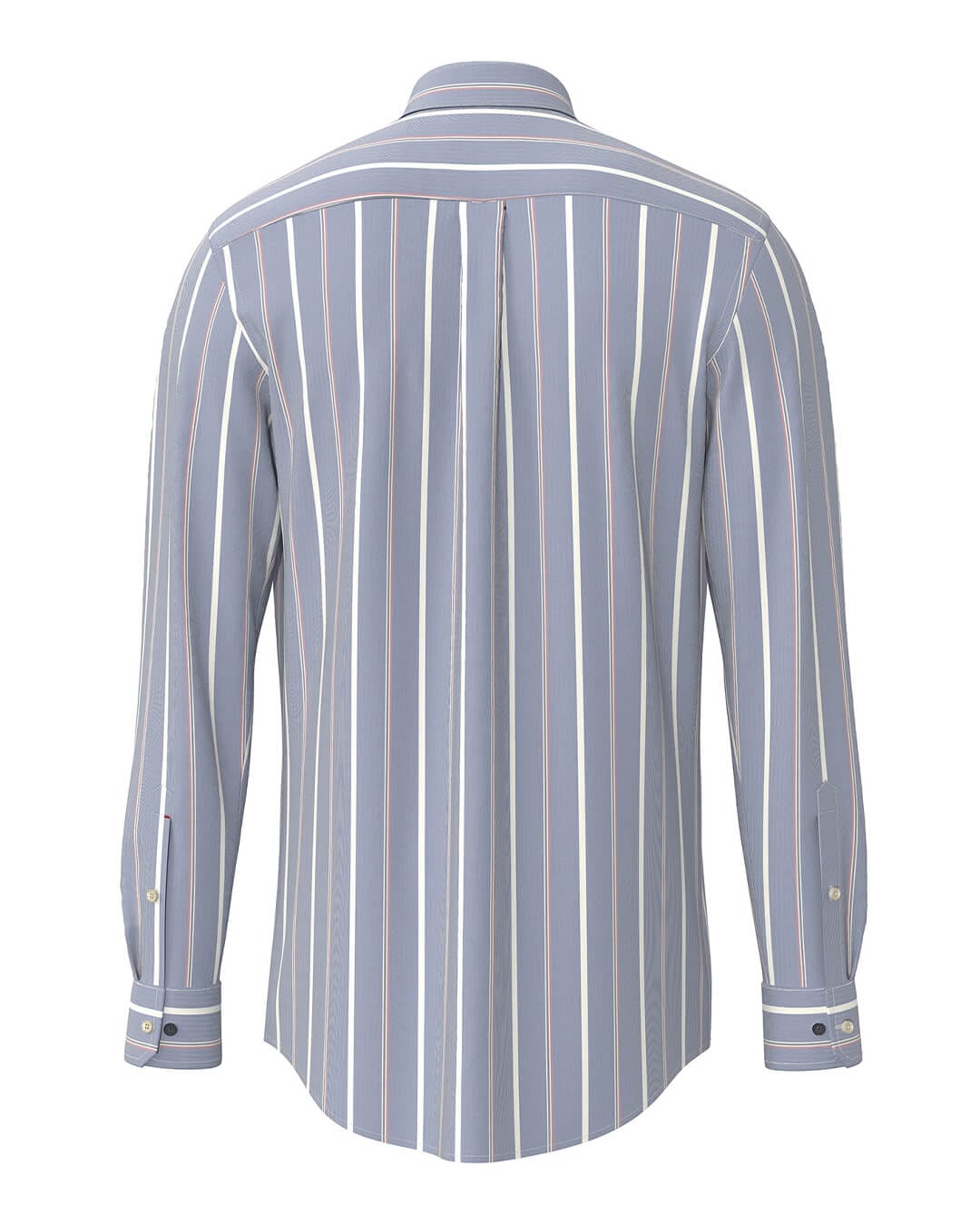 Fynch-Hatton Shirts Fynch-Hatton Washed Oxford Stripe Bd Ls Harbor Blue