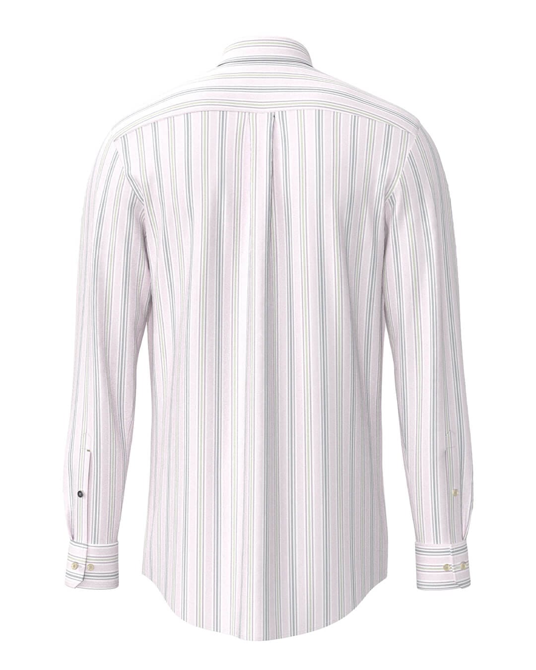 Fynch-Hatton Shirts Fynch-Hatton Washed Oxford Stripe Bd Ls Magnolia