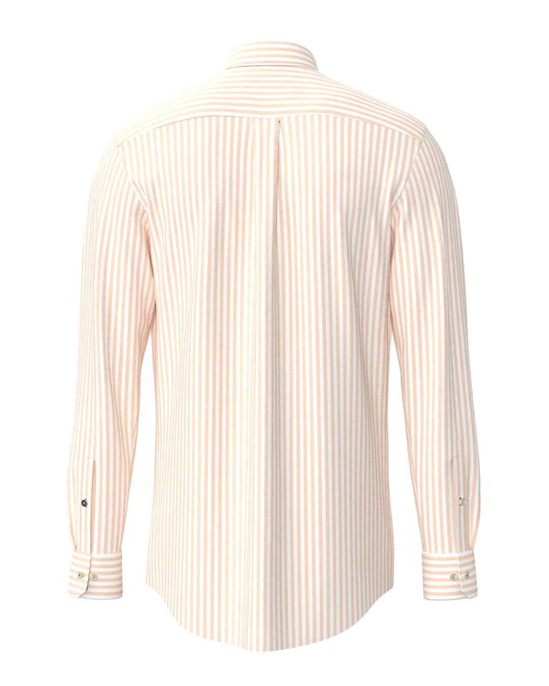 Fynch-Hatton Shirts Fynch-Hatton Washed Oxford Stripe Bd Ls Tangerine