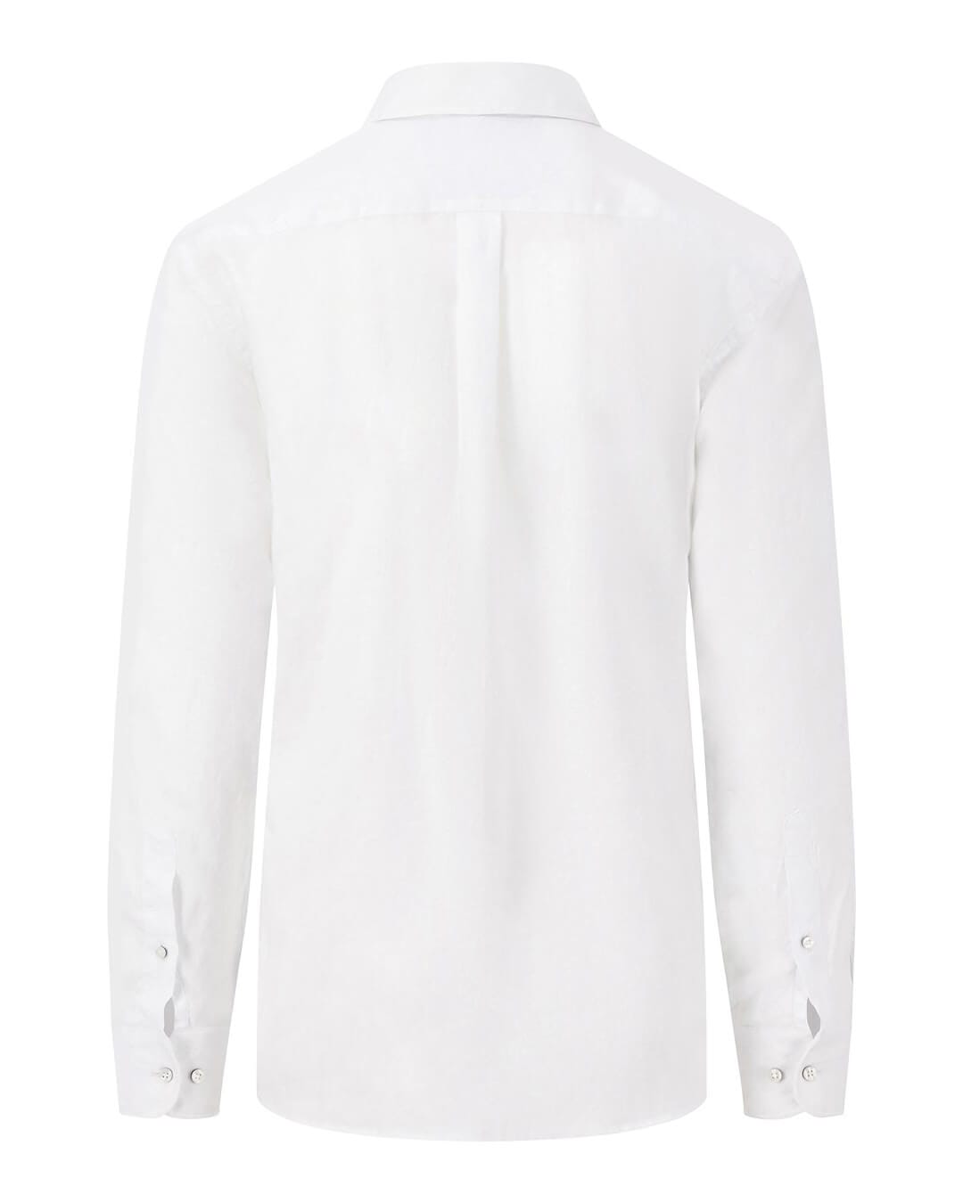 Fynch-Hatton Shirts Fynch-Hatton White Pure Linen Long Sleeved Shirt