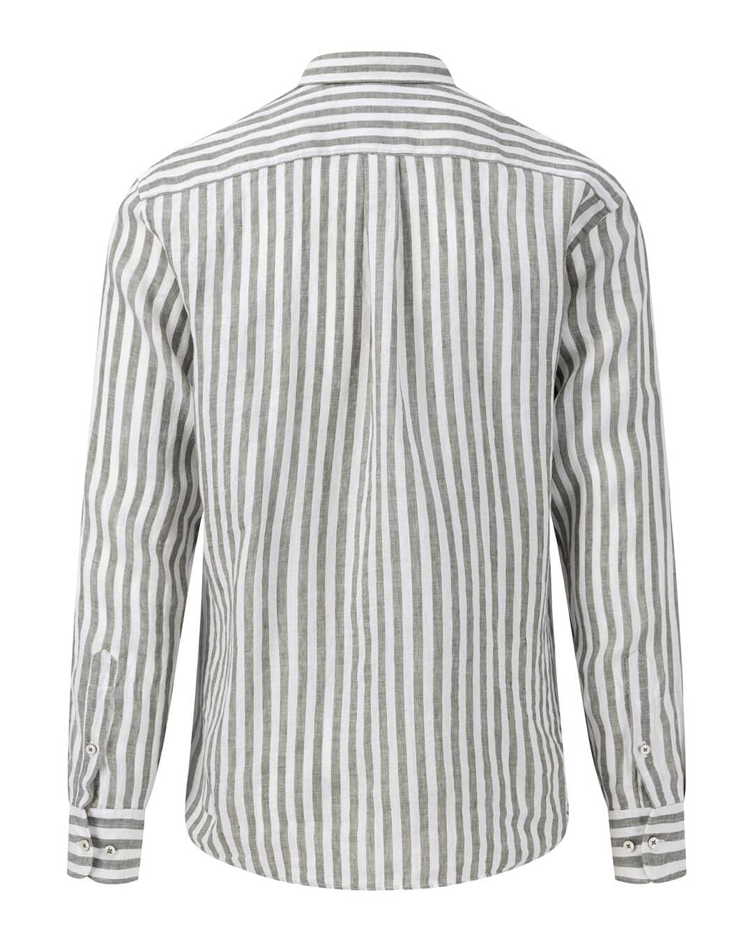 Fynch-Hatton Shirts Fynch-Hatton White Striped Pure Linen Shirt