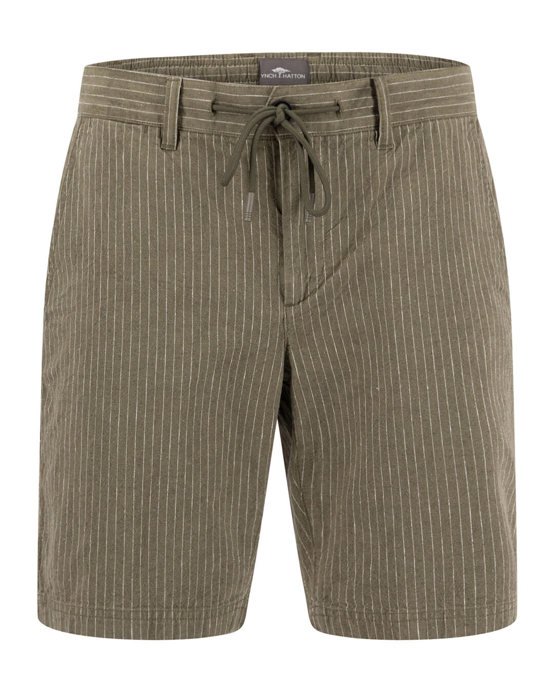Fynch-Hatton Shorts Fynch-Hatton Bermuda Pinstripes Linen Dark Khaki