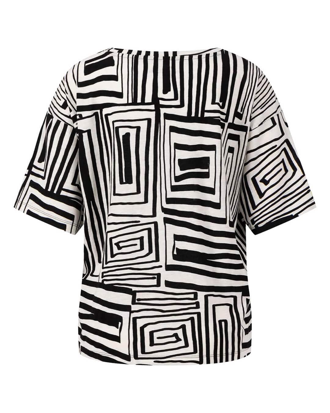 Fynch-Hatton T-Shirts Fynch-Hatton Black Cestprint T-Shirt