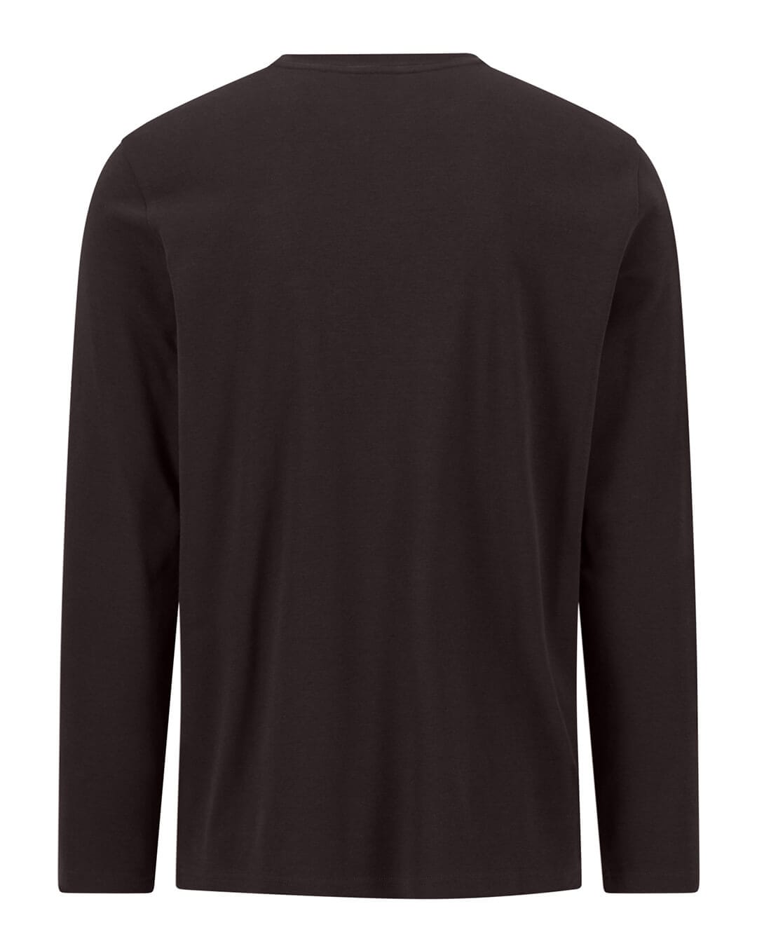Fynch-Hatton T-Shirts Fynch-Hatton Dark Taupe Sanforized Long Sleeve T-Shirt
