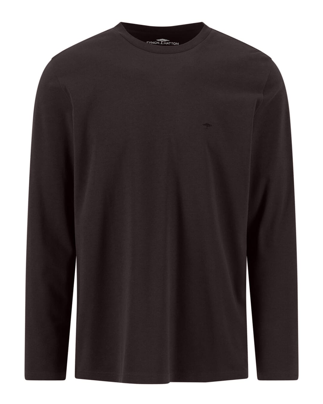Fynch-Hatton T-Shirts Fynch-Hatton Dark Taupe Sanforized Long Sleeve T-Shirt