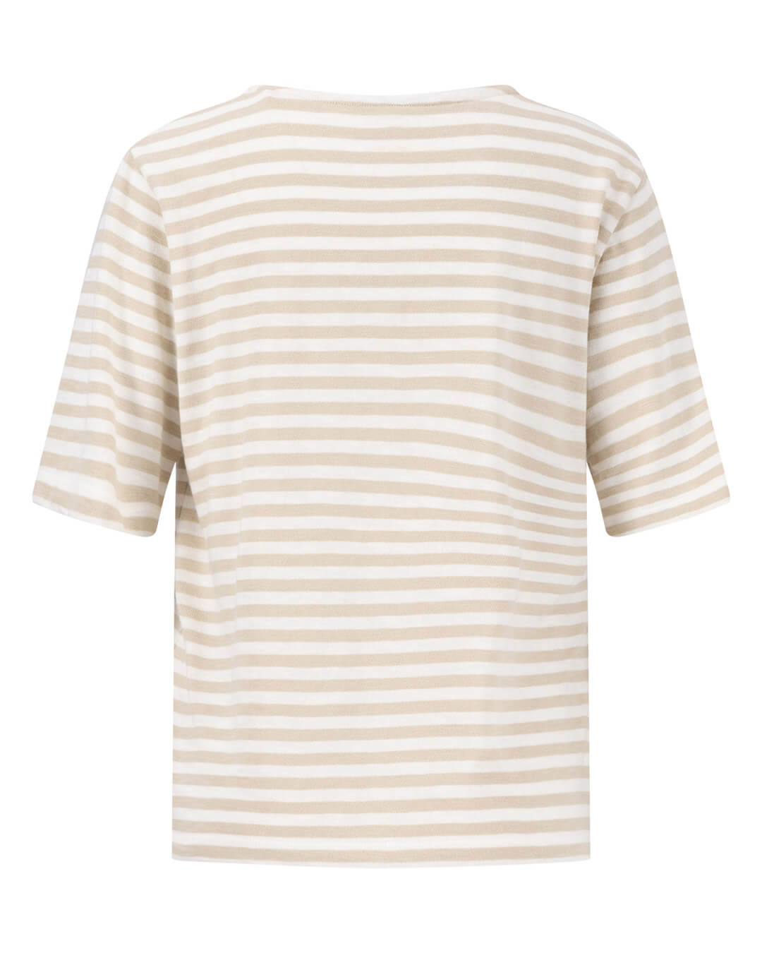 Fynch-Hatton T-Shirts Fynch-Hatton Striped Structure Beige T-Shirt