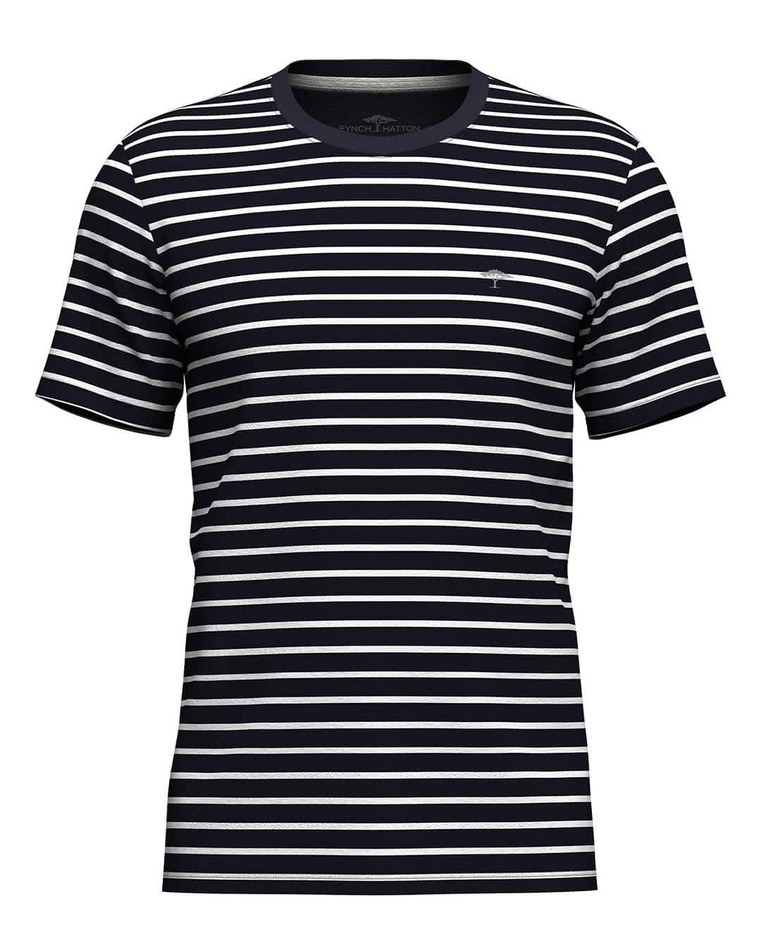 Fynch-Hatton T-Shirts Fynch-Hatton T- Basic Striped Navy Shirt
