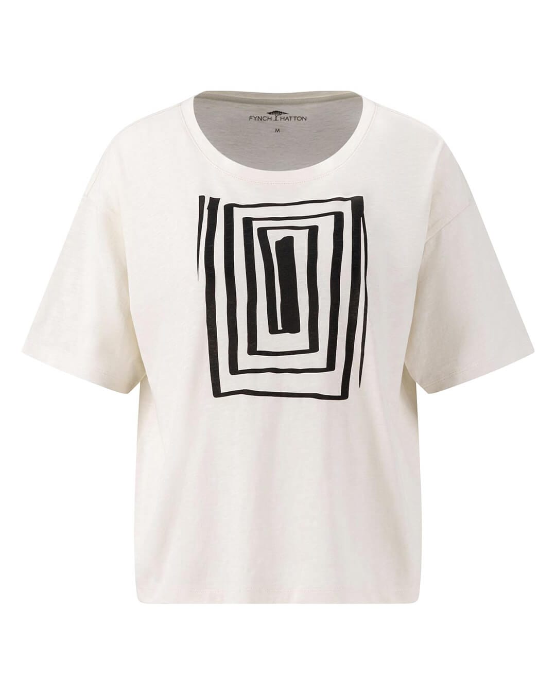 Fynch-Hatton T-Shirts Fynch-Hatton White Cestprint T-Shirt