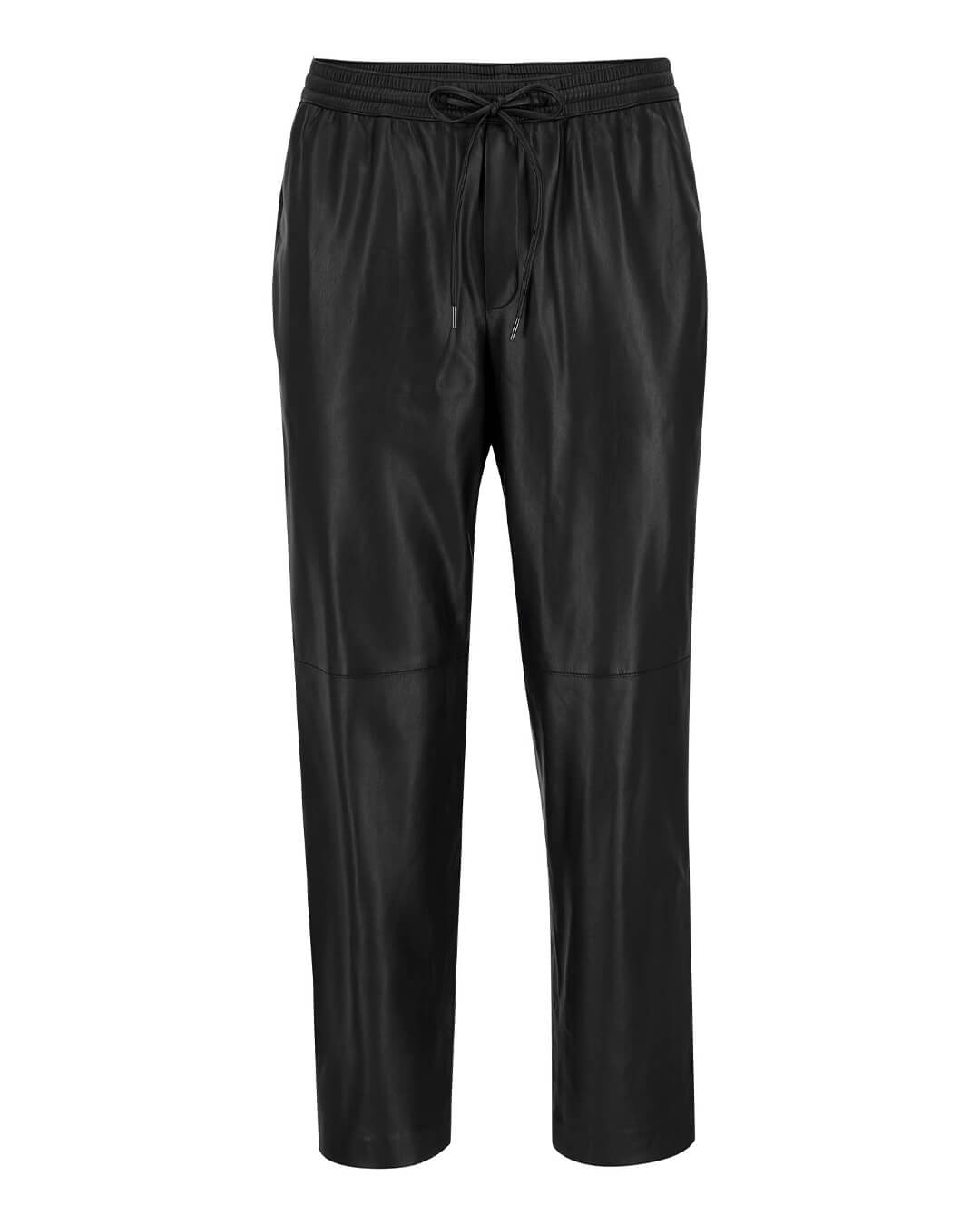 Fynch-Hatton Trousers Fynch-Hatton Black Leather Optic Joggers