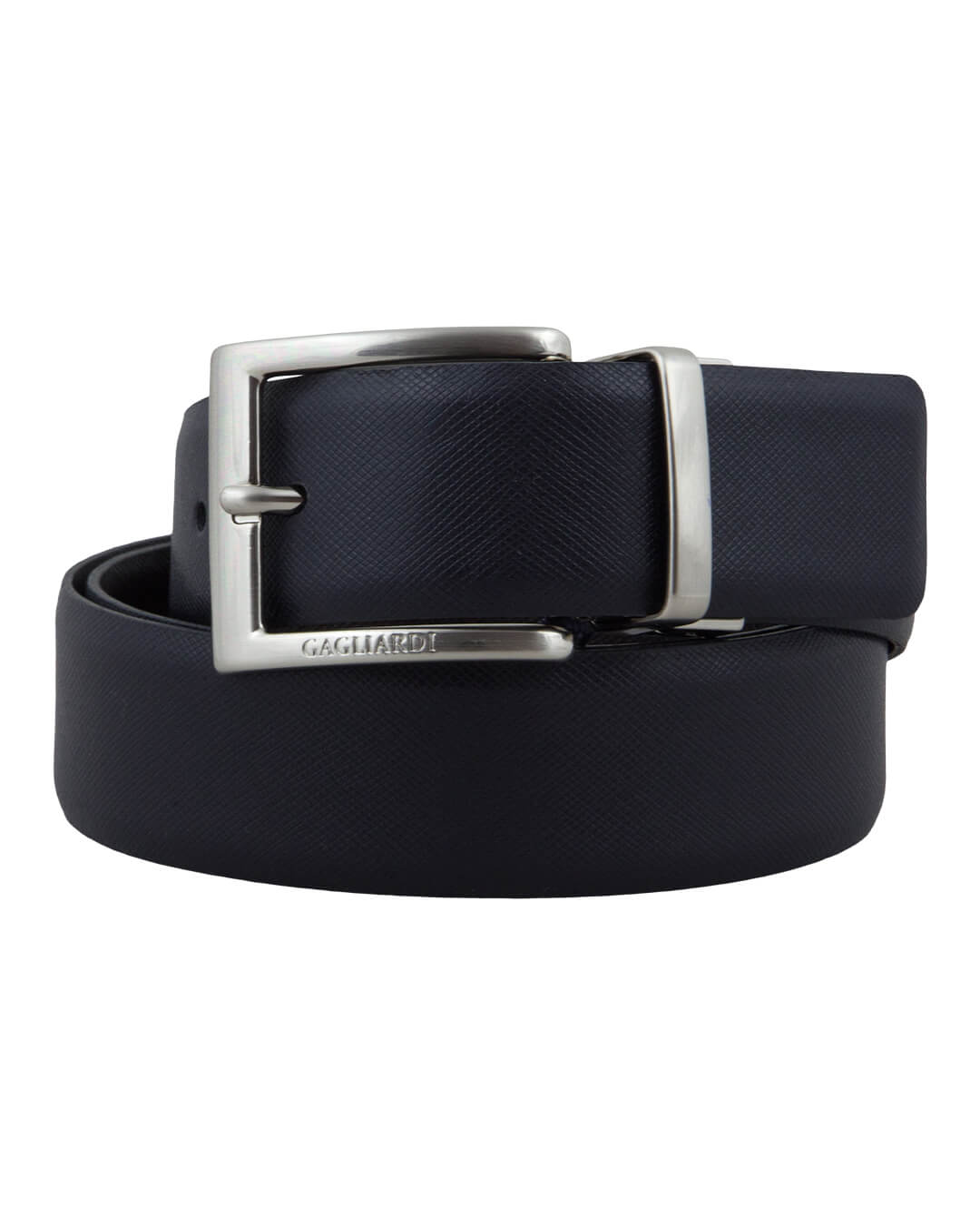 Gagliardi Belts Gagliardi Navy Etched &amp; Brown Etched Reversable Belt