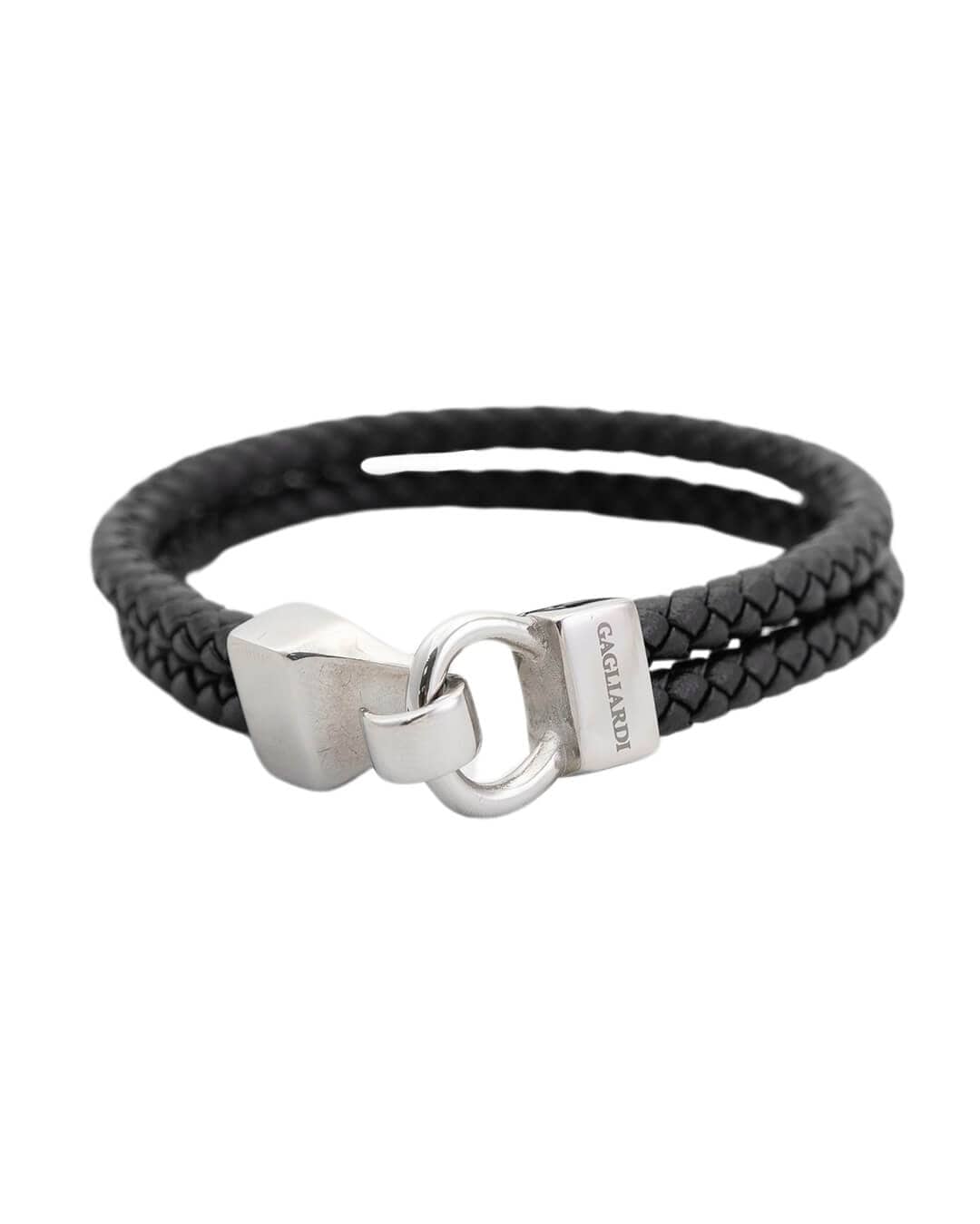 Gagliardi Bracelets One Size Gagliardi Black Two Strand Leather Bracelet