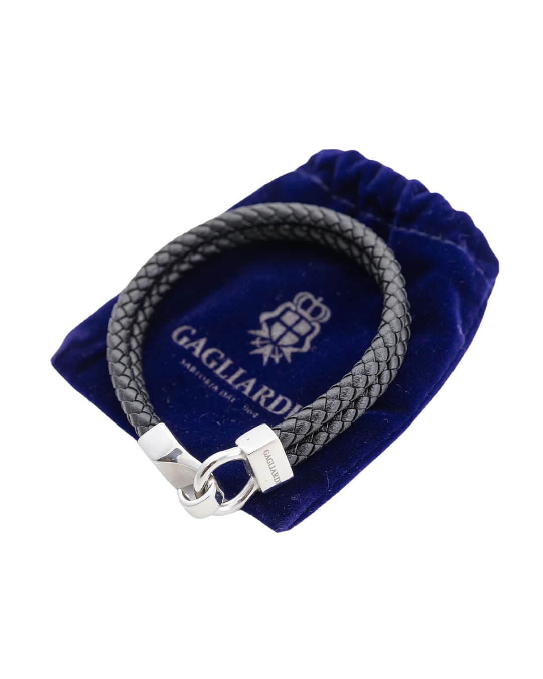 Gagliardi Bracelets One Size Gagliardi Black Two Strand Leather Bracelet